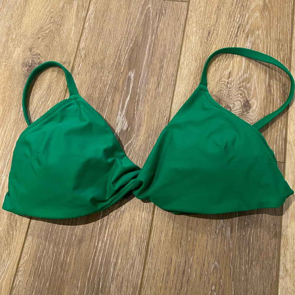 Aerie Green Twist Bikini Top